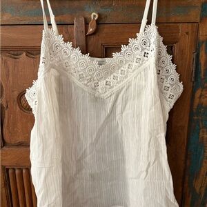 Sundance Ivory Lace Trim Camisole